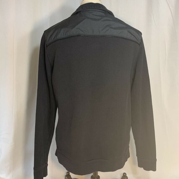 Calvin Klein Women's Small Black Moto Motorcycle Full Zip Jacket (w/Leather) - Picture 5 of 6